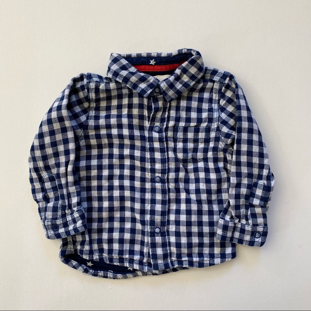 Baby boden plaid flannel shirt